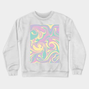 Spill - Pastel Pink, Yellow, Purple and Green Crewneck Sweatshirt